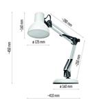 Stolná lampa LUCAS pre žiarovku E27, biela