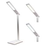 Stolná LED lampa Huslog s bezdrôtovou nabíjačkou, biela