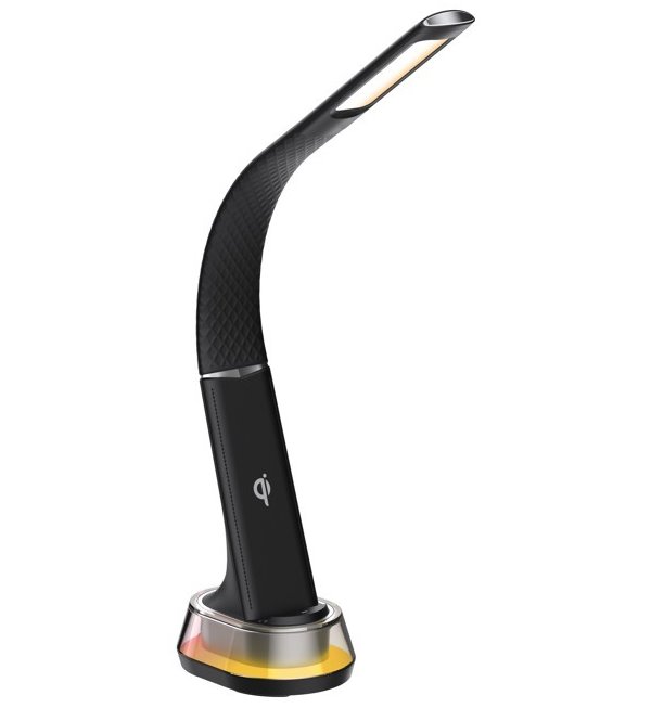 Stolná LED lampa IMMAX CORELLA čierna + strieborné prvky