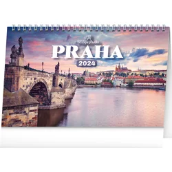 Stolní kalendář Praha – Miluju Prahu 2024, 23,1 × 14,5 cm