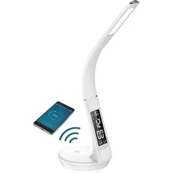 Stolová lampa IMMAX Cobra QI White s displejom, biela 08964L