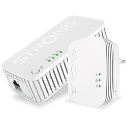 Strong sada 2x Powerline WF 1000 DUO MINI/ Powerline 1000 Mbit/s/ Wi-Fi 750 Mbit/s/ 1x LAN/ biela