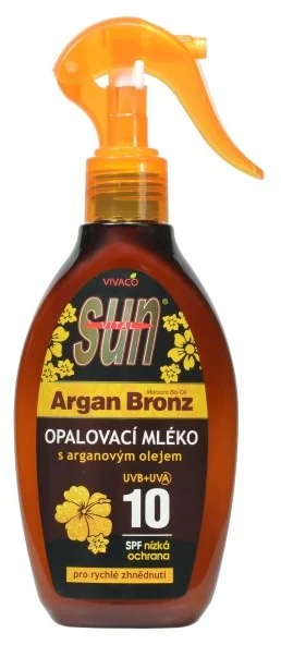 Sun Vital opaľovacie mlieko s organickým arganovým olejom SPF 10, 200 ml