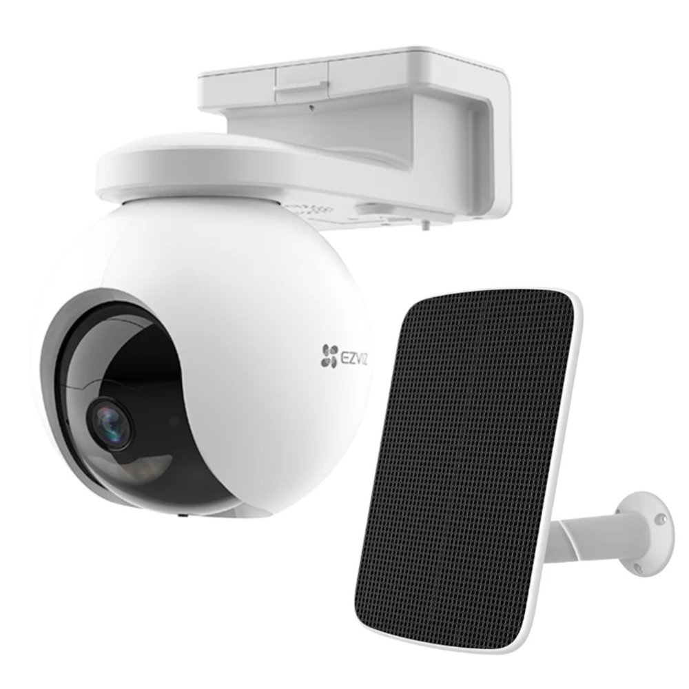 Súprava IP kamery EZVIZ HB8 Pro 4K/ PTZ/ Wi-Fi/ 8Mpix/ ochrana IP65/ objektív 2,8 mm/ H.265/ IR do 15 m/ solárny panel 5 W