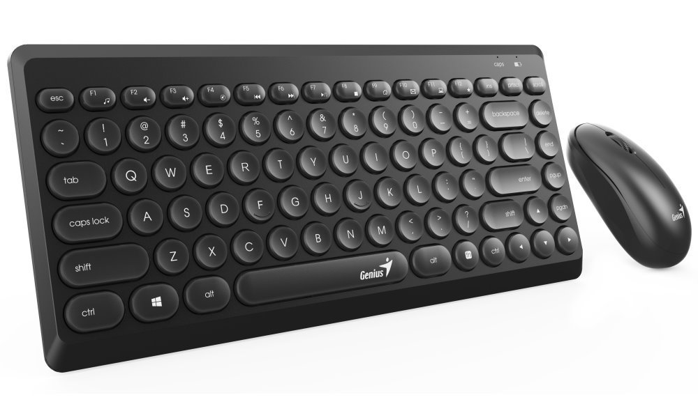 Súprava klávesnice a myši Genius LuxeMate Q8000, čierna, bezdrôtová, CZ/SK