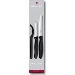 Súprava nožov Victorinox so škrabkou čierna