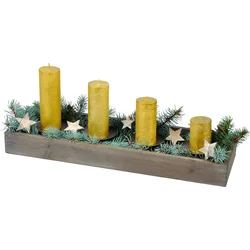 Svícen adventní dřevo 53x17cm