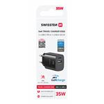 Swissten adaptér Edge GaN 35W, černý  