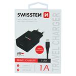 Swissten adaptér Smart IC 1× USB + Lightning, černý  