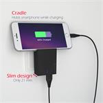 Swissten adaptér Smart IC 2× USB 3A, černý  