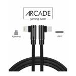 Swissten Arcade kabel USB-C/Lightning 1,2 m, černý