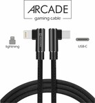 Swissten Arcade kábel USB-C/Lightning 1,2 m, čierny