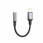 Swissten Audio adaptér Lightning / 3,5 mm AUX 0,15 m, černý