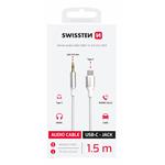Swissten Audio adaptér USB-C / 3,5 mm jack 1,5 m, biely