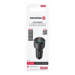 Swissten CL adaptér 2x USB-C PD + USB-A 95W, černý