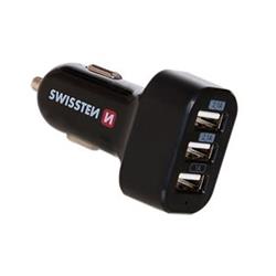 SWISSTEN CL USB auto adaptér 3xUSB 5,2A černý