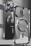Swissten Clear Jelly MagStick pre Apple iPhone 16 Pro Max, čierny