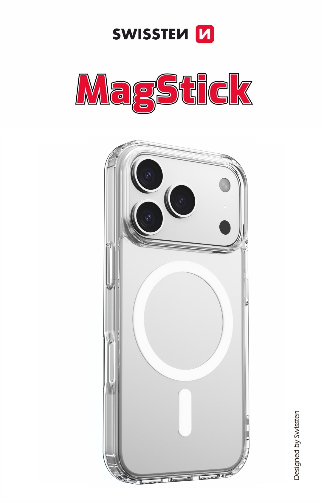 Swissten Clear Jelly MagStick pre iPhone 17 Pro, priehľadný