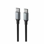 SWISSTEN DÁTOVÝ KÁBEL TEXTILE II USB-C / USB-C 1,5 M ČIERNY