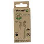 Swissten Datový kabel USB-C / Lightning 1,2m (ECO balení), černý