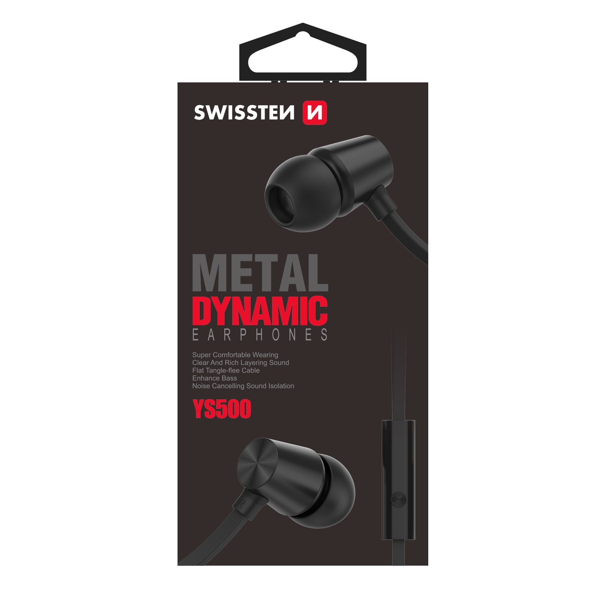 SWISSTEN Earbuds Dynamic YS500 čierne 51107001