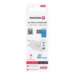 Swissten Edge GaN adaptér 65 W, bílý