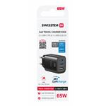 Swissten Edge GaN adaptér 65 W, černý