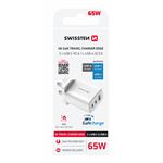 Swissten Edge GaN síťový adaptér 65 W, bílý (UK)