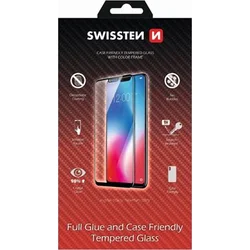 Swissten FULL GLUE, Color Frame, 2.5D ochranné sklo pre Apple iPhone XR Black - čierne 54501707