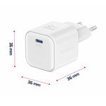 Swissten GaN adaptér 20W + USB-C kabel, bílý  