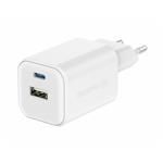 Swissten GaN adaptér 45W + USB-A, bílý  