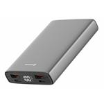 Swissten hliníková powerbanka 20 W PD, 10 000 mAh, sivá