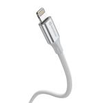 Swissten kabel Textile II USB-C / Lightning 1,5 m, bílý
