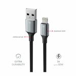 Swissten kabel Textile II USB / Lightning 1,5 m, černý