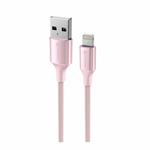 Swissten kabel Textile II USB / Lightning 1,5 m, růžový