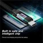 Swissten kabel Textile USB-C / USB-C 1,2 m, černý