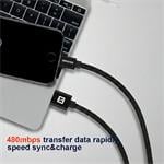 Swissten kábel Textile USB / Micro USB, čierny