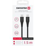 Swissten kabel TPE USB-C / USB-C 100 W, černý