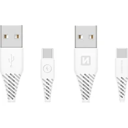 Swissten kabel USB-C 1.5 m, bílý  