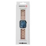 Swissten kovový remienok pre Apple Watch 42–49 mm, ružovo-zlatý  