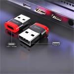 Swissten Nabíjecí adaptér s blokací dat DataGUARD USB-A (samec) / USB-C (samice), černý