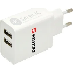 Swissten nabíječka Smart IC 2× USB 3.1A, bílá