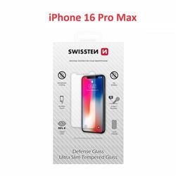 Swissten Ochranné temperované sklo pro Apple iPhone 16 Pro Max 2,5D
