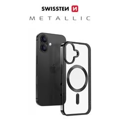 Swissten Pouzdro Clear Jelly MagStick Metallic Pro Apple iPhone Air, černé