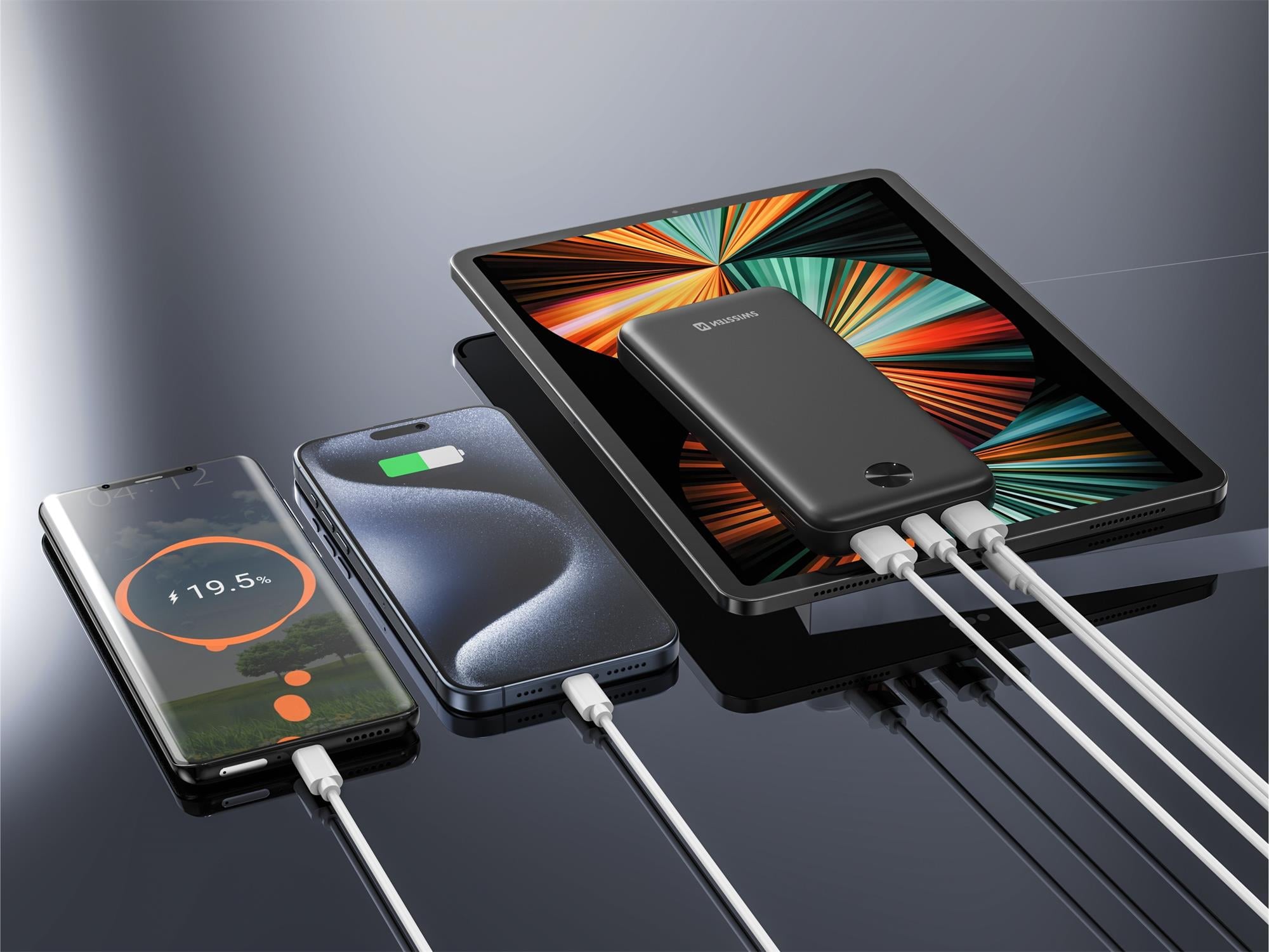 SWISSTEN POWER BANK 10000 mAh WORX PRO ČERNÁ