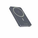 Swissten Power bank Fusion 5000mAh s nabíjením Apple Watch (kompatibilní s MagSafe), stříbrná
