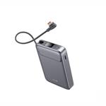 Swissten Power bank MagSafe Qi2 10000mAh 15W s integrovaným kabelem USB-C, černá
