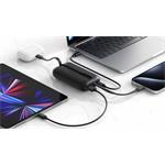 SWISSTEN POWER BANK VOLTBOX 35W 10000 mAh S INTEGROVANÝM USB-C A SVETELNÝMI KÁBLAMI ČIERNA