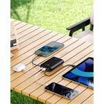 SWISSTEN POWER BANK VOLTBOX 35W 30000 mAh S INTEGROVANÝM USB-C A SVETELNÝMI KÁBLAMI ČIERNA