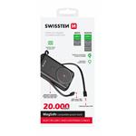 SWISSTEN powerbank 20000 mAh PD 22,5W s integrovanými káblami USB-C A LIGHTNING (kompatibilný s MagSafe)